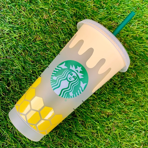 Starbucks Other Custom Starbucks Yellow Cold Cup Tumbler